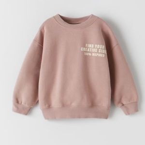 ZARA Toddler Imagination Sweatshirt - Light Mauve Size 12-18M
